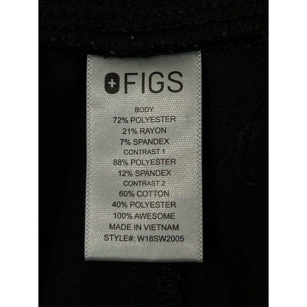 FIGS Zamora Technical Collection Scrub Joggers Women's XL Black W18SW2005 EUC - Picture 3 of 11